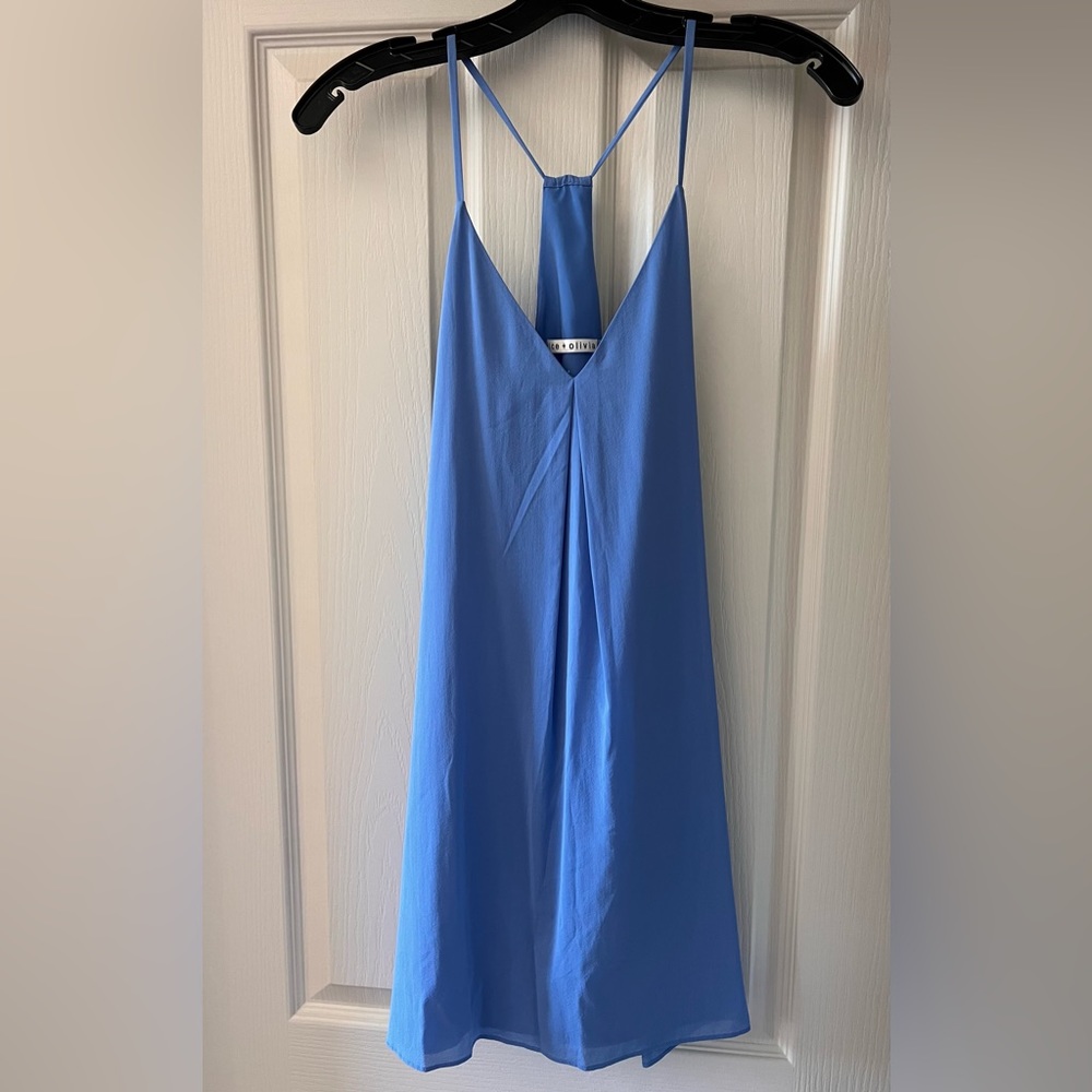 New Alice and Olivia Fierra Silk T-back dress
